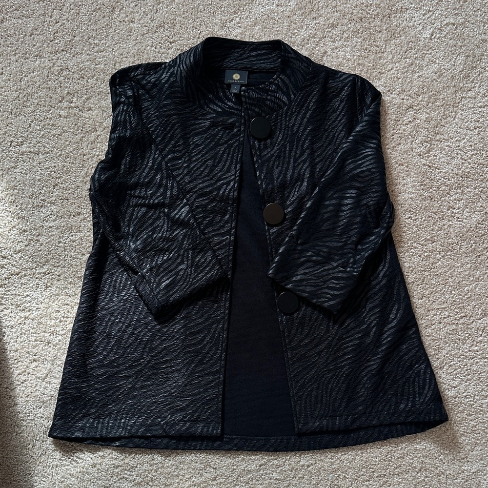 JM Collection Textured Gray Jacket